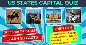 US States Capitals Quiz | Guess all 50 Capitals of US States.