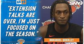 Immanuel Quickley on not signing a contract extension, focused on the season ahead for NY | SNY