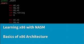Learning x86 With NASM - Basics of x86 Architecture