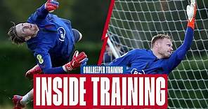 🧤Pickford, Ramsdale & Johnstones Shot Stopping Session & GK Half Volley Challenge | Inside Training