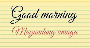 How To Say "Good Morning" In Tagalog - FilipiKnow