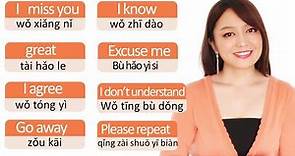 Beginner Chinese--20 essential phrases for Chinese beginner--super useful and common expressions