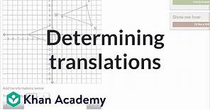 Formal translation tool example | Transformations | Geometry | Khan Academy