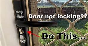 How to fix screen door lock - Not locking