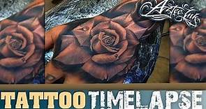 Rose Hand Tattoo time lapse video by el Xtasys