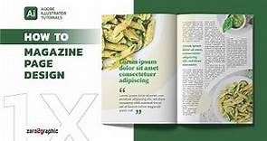 How to Create Magazine Page Layout Design in Adobe Illustrator CC 2020