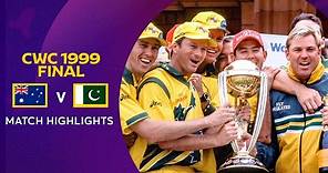 Cricket World Cup 1999 Final: Australia v Pakistan | Match Highlights