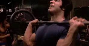 Lou Ferrigno shoulder press - pumping iron segment