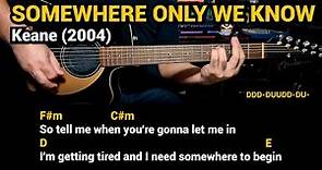Somewhere Only We Know - Keane (2004) Easy Guitar Chords Tutorial with Lyrics