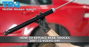 How to Replace Rear Shocks 2004-12 Volvo S40