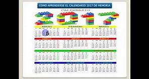 como aprenderse el calendario 2017