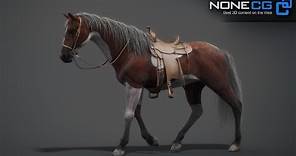 Animated Horse 3D Model by NoneCG
