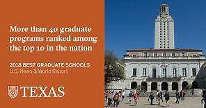 UT Austin Has 49 Top 10 Programs in U.S. News Ranking of Graduate Schools