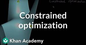 Constrained optimization introduction