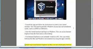 Use Internet Explorer on Mac? Internet Explorer on Mac?