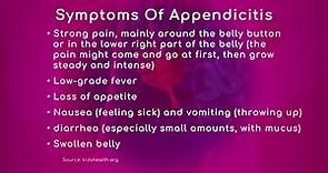 Appendicitis: Early Signs & Symptoms