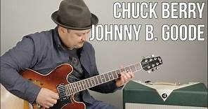 Chuck Berry - Johnny B. Goode - How to Play on Guitar - Guitar Lesson + Tutorial