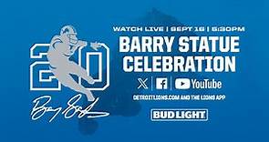 Barry Sanders Statue Celebration | Live Stream