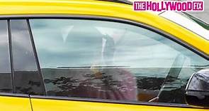 Christine Quinn From Selling Sunset Rocks A Pink Fur Coat While Cruising In Her Yellow Lamborghini