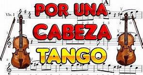 TANGO / POR UNA CABEZA /partitura violino/ violin sheet easy violin sheet / Carlos Gardel