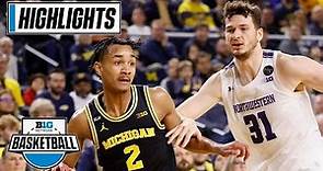 Northwestern at Michigan | Highlights | Big Ten Men's Basketball | Jan. 15, 2023