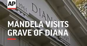 Former president visits grave of Diana