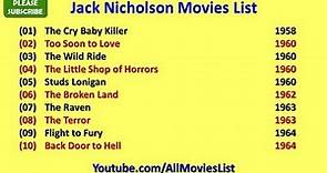 Jack Nicholson Movies List