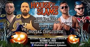 NRG Tag Team Championship - DCMC (C) vs Social Influence - House of 1000 Slams!