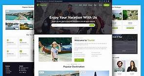 Create A Responsive Tour & Travel Agency Website Design Using HTML, CSS, and Bootstrap