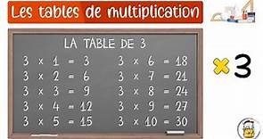 Les Tables De Multiplication - La Table De 3 - Apprendre À Compter Facilement