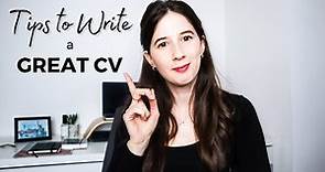 How To Write a Great CV (UK) | Top Tips to write your CV