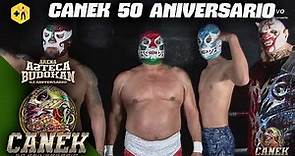 Canek celebró 50 años a lado de sus hijos y Murder Clown en la Arena Azteca Budokan