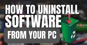 Uninstall software from Windows 10 (expert guide)