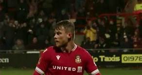 Andy Cannon knee slides after goal against Yeovil Town in the Emirates FA Cup!
