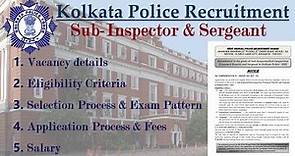 Kolkata Police Recruitment 2021 | Kolkata Police Official Notice | Kolkata Police Form Fill Up 2021