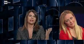 Geppi Cucciari e Giorgia Meloni - #cartabianca 07/11/2017
