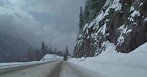Highway 3, The Crowsnest Highway - Westbound in Winter - pt 3 of 6 - time lapse