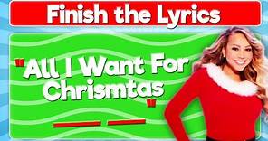 Finish the Lyrics Christmas Songs