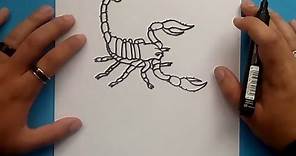 Como dibujar un escorpion paso a paso 2 | How to draw a scorpion 2