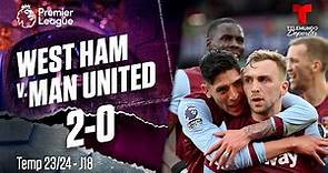 Highlights & Goles: West Ham v. Manchester United 2-0 | Premier League | Telemundo Deportes