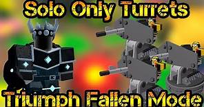 Only Turrets and Supports Triumph Fallen Mode Roblox Tower Defense Simulator