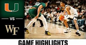 Miami vs. Wake Forest Game Highlights | 2023-24 ACC Men’s Basketball