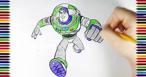 Aprendiendo a dibujar y colorear Buzz Light Year Toy Story | Animaciones y Dibujos para Niños