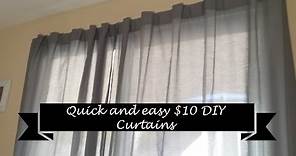 How to make Quick and Easy DIY Curtains for $10