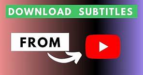 How to Download Subtitles For Your YouTube Videos in Different Formats