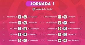 Calendario Primera División de Fútbol en España 2018 - 2019, La Liga Santander