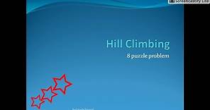 8 puzzle problem | Hill climbing | Artificial Intelligence