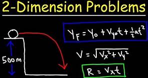 Two Dimensional Motion Problems - Physics