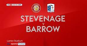 Stevenage 1-0 Barrow: Jake Reeves grabs winner at the Lamex Stadium