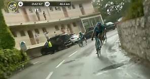 Miguel Angel Lopez Crashes Into Wall On Tour de France Stage 1